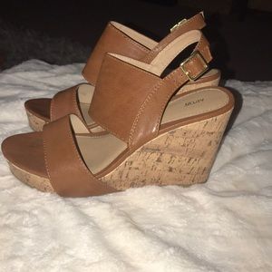 Apt. 9 Brown Platform Wedges